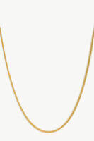 Reve Jewel Giselle Gold Necklace - 18k Gold Plated Vermeil, Flat Braided Chain