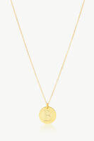Reve Jewel Monogram Gold Necklace - 18k Gold Plated Vermeil Chain, Gold Pendant, Monogram with initial