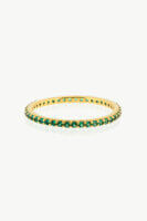 Reve Jewel Green Zircon Ring - Gold, Green, Stone