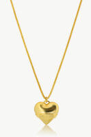 Reve Jewel Pet Lovers Heart Zircon Necklace - Gold, Chain, Heart, Stone