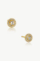 Reve Jewel Valetta White Earrings - 18K Gold Plated or Vermeil, Zircons white stones