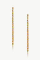 Reve Jewel Amara Gold Earrings - 18K Gold Plated or Vermeil, White Zircons Stones