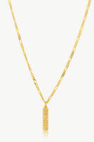 Reve Jewel Abrielle Necklace - 18k Gold Plated Vermeil, Gold chain, Pendant Moon Stars, White stones