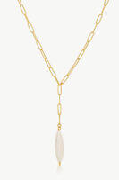 Reve Jewel Eleanor Necklace - 18k Gold Plated, Freshwater Pearl Pendant, Gold Chain
