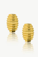 Reve Jewel Gold Pythos Earrings - 18K Gold Plated or Vermeil, Honeycomb visual