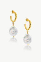 Reve Jewel Celosia Pearl Earrings - 18K Gold Plated Vermeil, Baroque Pearls Pendants