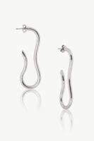 Reve jewel Maia Silver Hoops - Sterling Silver 925, Eye-catching twisted shape