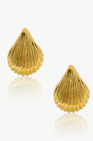 Reve Jewel Laguna Earrings - 18K Gold Plated Vermeil, Large-sized shells meticulously crafted