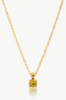 Reve Jewel Citrine Necklace - Gold, Square