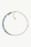 Reve Jewel Oceania Necklace - Blue, White, Gold, Pearl